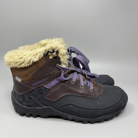 Merrell Aurora 6 Ice+ Waterproof Brown Snow Women's Boots Size 8.5 - Picture 1 of 10